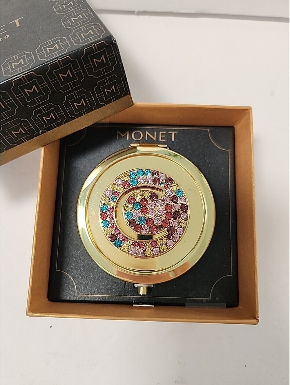 Monet Compact mirror with initial 'C' NEW